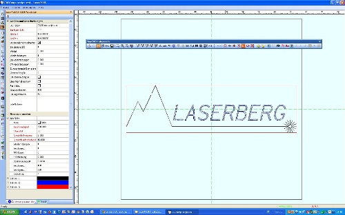 Der Arbeitsbereich mit Einstellungen der Markierungsparameter